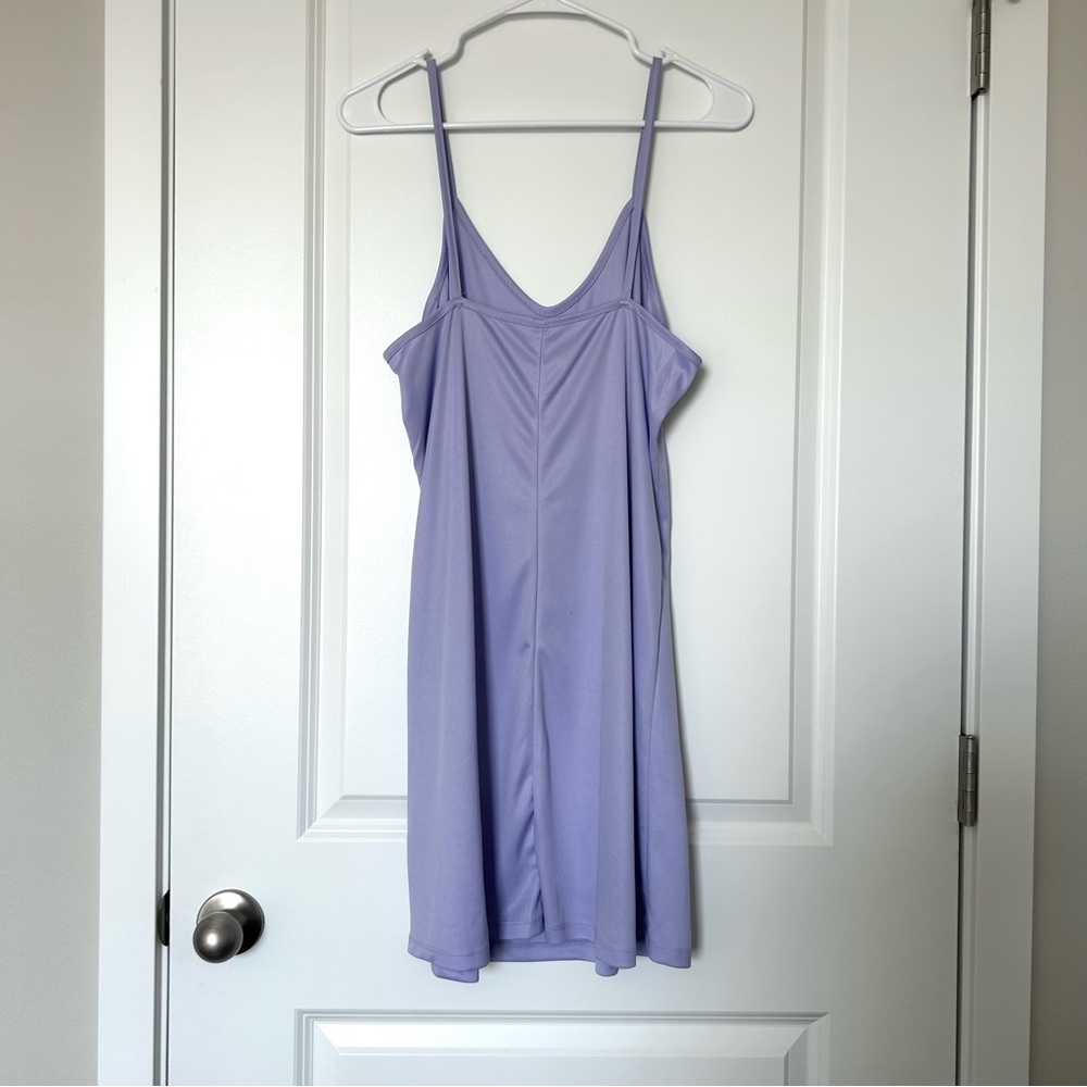 Purple Sleeveless Button Up Dress with Liner - Picture 4 of 13